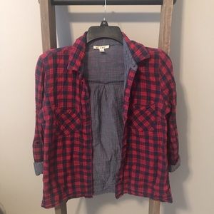 Miami red & blue flannel